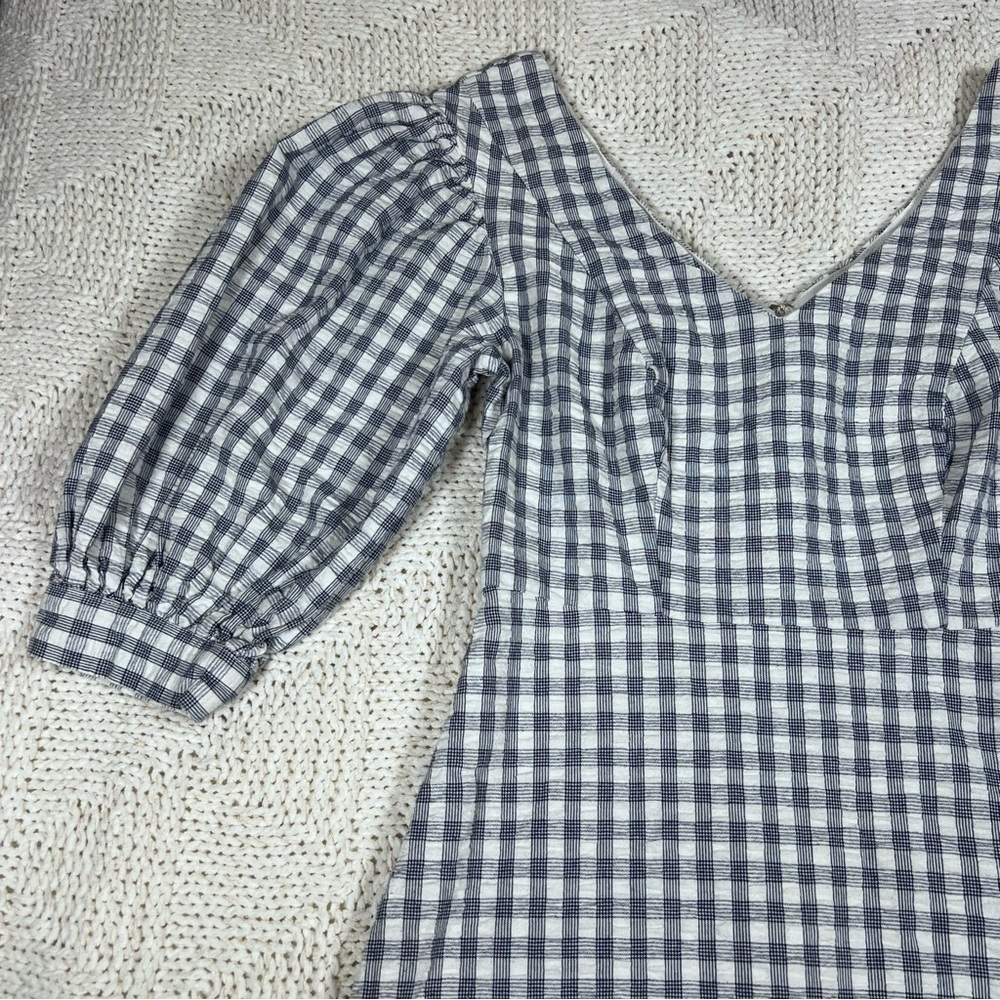 Urban Outfitters UO Lena Gingham Puff Sleeve Mini Dress - Picture 3 of 13